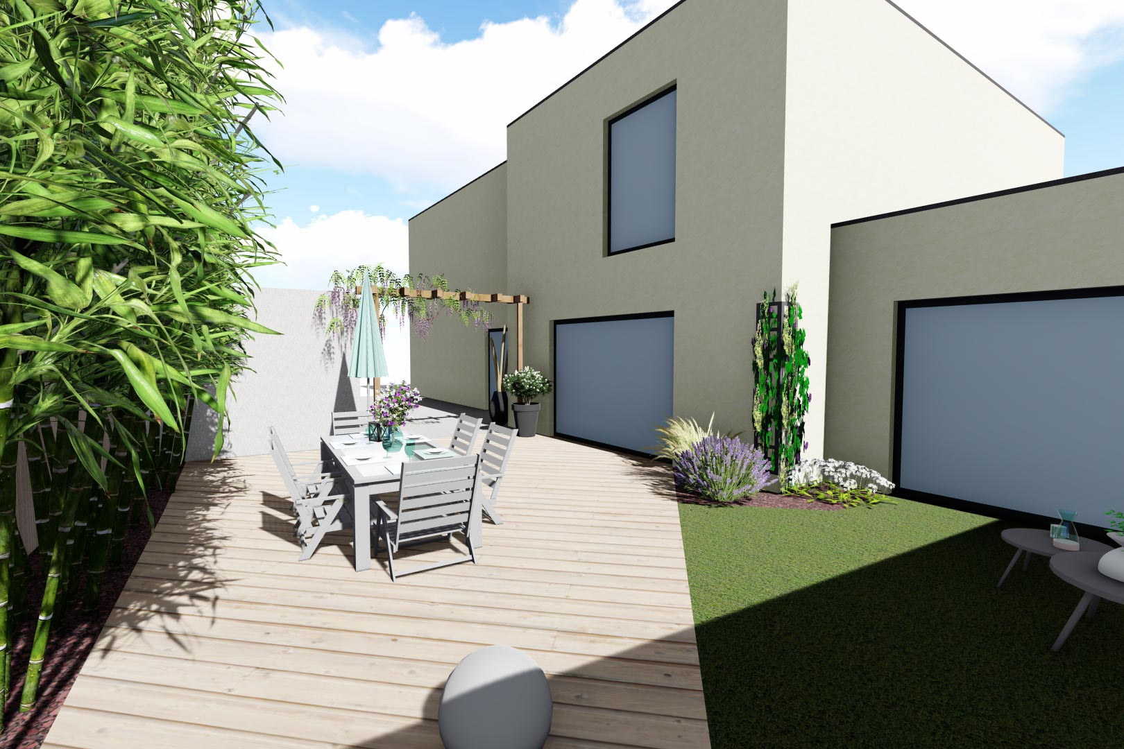 Serrault Jardins, vous propose une large gamme de matériaux pour votre terrasse.