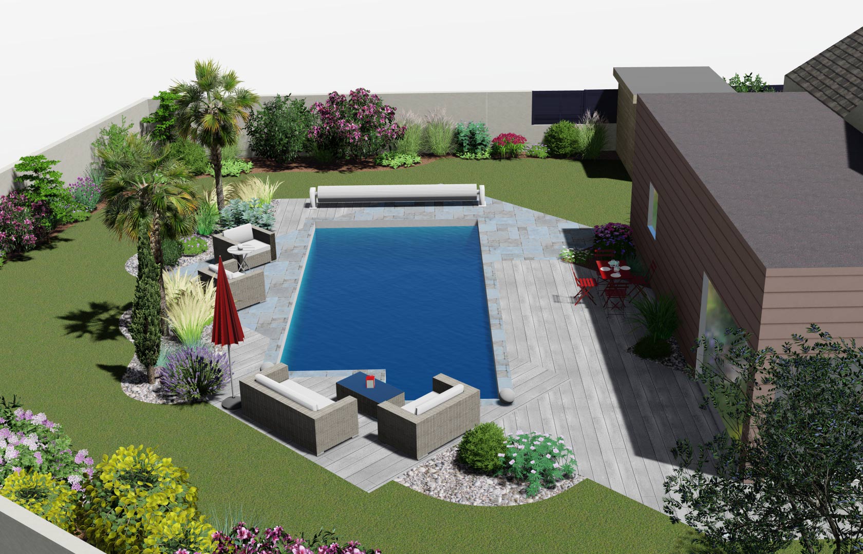 Serrault Jardins, vous propose de visionner votre jardin en 3D.
